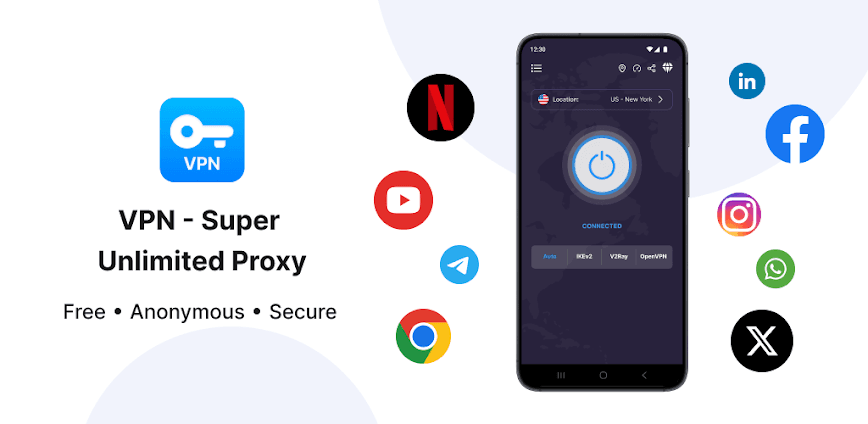 VPN - Super Unlimited Proxy 3 VPN - Super Unlimited Proxy Premium Mod APK Interface